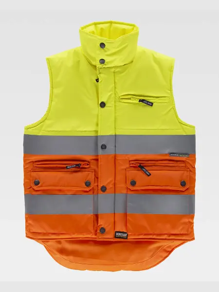 Gilet Imbottito Tessuto Oxford Alta Visibilita Classe 2 Workteam all'ingrosso