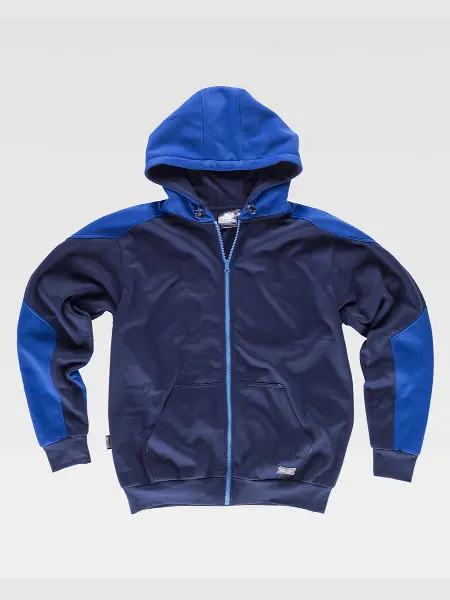 Felpa Unisex Cappuccio E Zip Workteam all'ingrosso