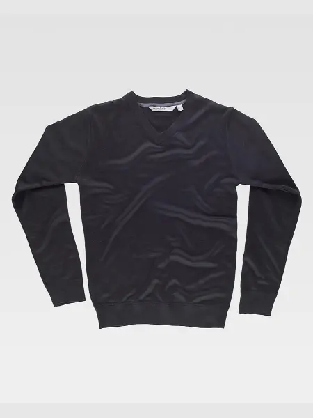 Pullover Unisex Collo A V Workteam all'ingrosso