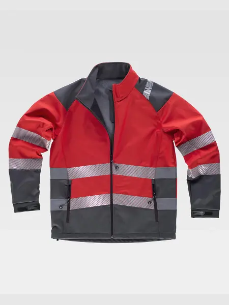 Softshell Bande Rifrangenti Discontinue Workteam all'ingrosso