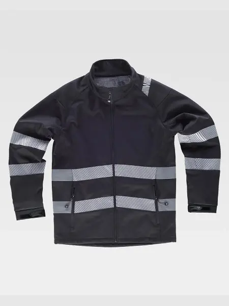 Softshell Bande Rifrangenti Discontinue Workteam all'ingrosso