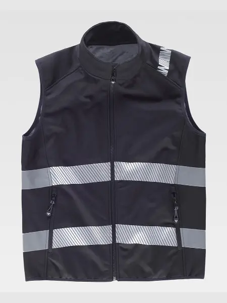 Gilet Softshell Bande Rifrangenti Discontinue Workteam all'ingrosso