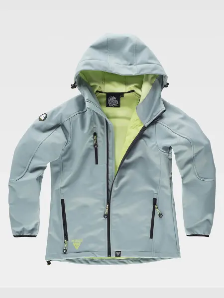 Softshell Donna Con Cappuccio E Zip Intera Workteam all'ingrosso
