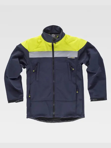 Softshell Alta Visiilita E Bande Rifrangenti Workteam all'ingrosso