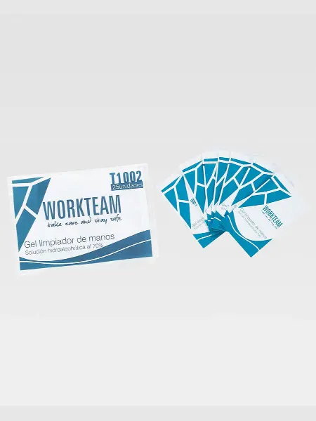 Gel Idroalcolico Monouso Conf. 25pz Workteam all'ingrosso