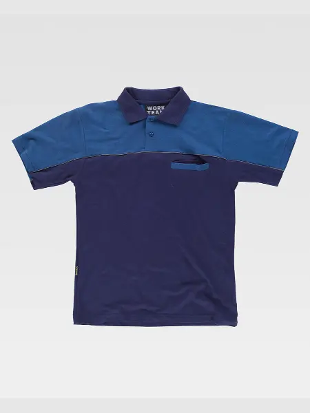 Polo Manica Corta Tecnica Con Taschino Workteam all'ingrosso