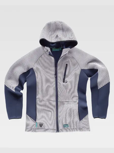 Felpa Cappuccio E Zip Workteam all'ingrosso