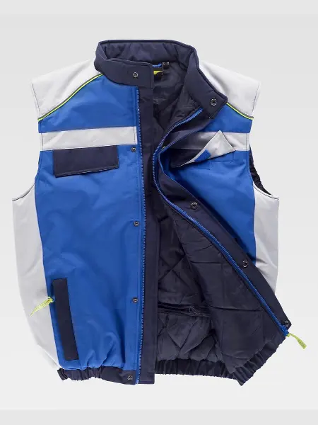 Gilet Imbottito Tessuto Oxford Workteam all'ingrosso
