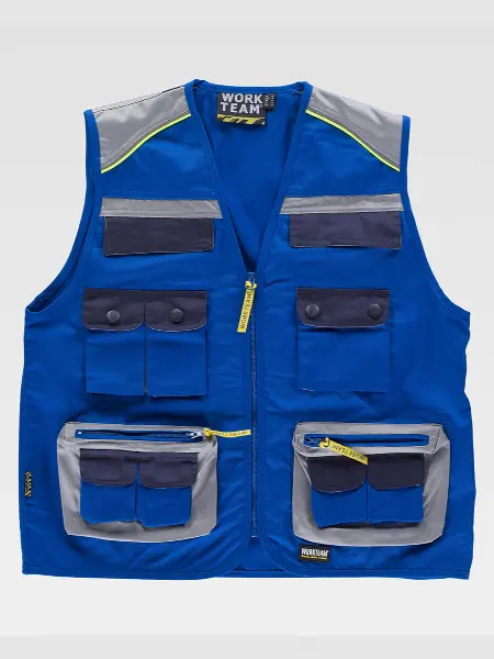 Gilet Multitasche Leggero Workteam all'ingrosso