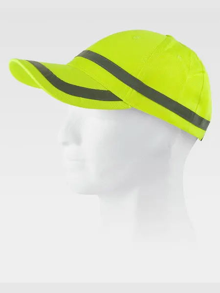 Cappello Visiera Curva 6 Pannelli Alta Visibilita Workteam all'ingrosso