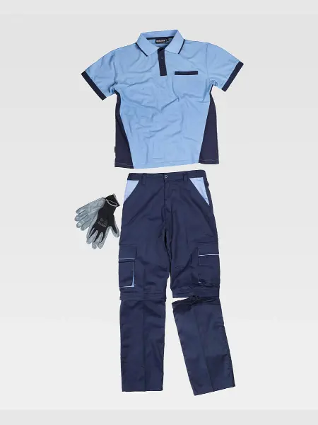 COMPLETO UNISEX DA LAVORO PANTALONE + POLO + GUANTI