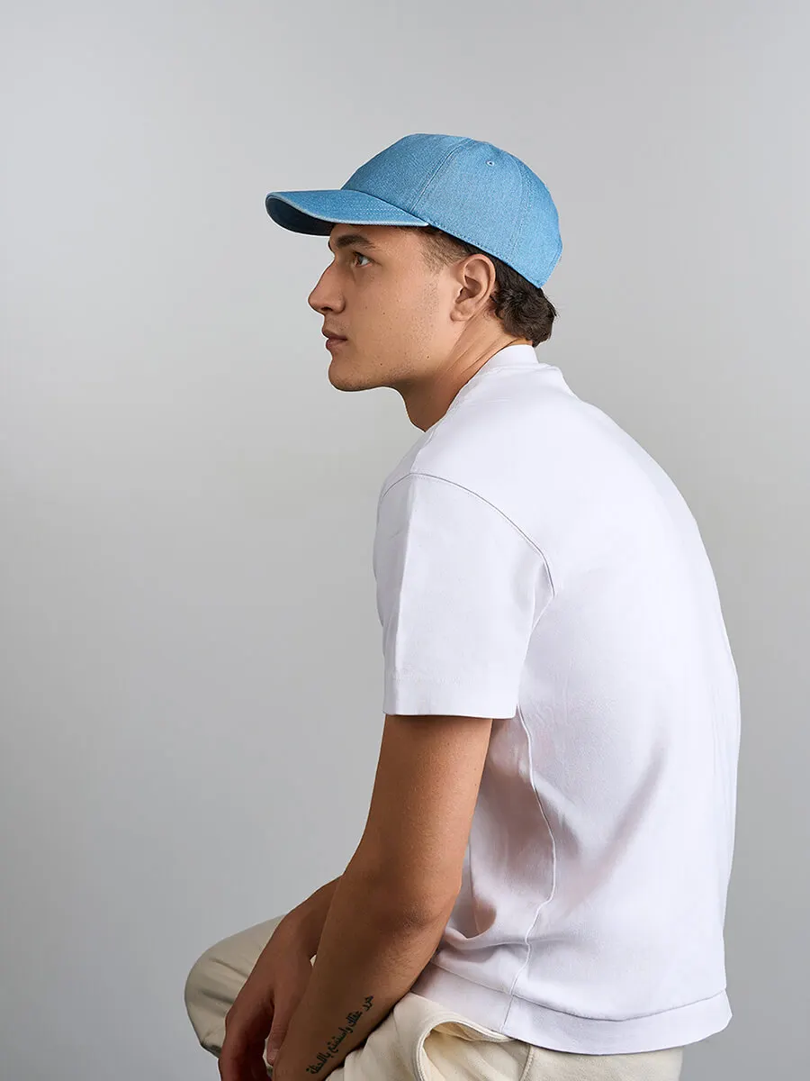 Cappellino Baseball Destrutturato Denim Cotone Riciclato