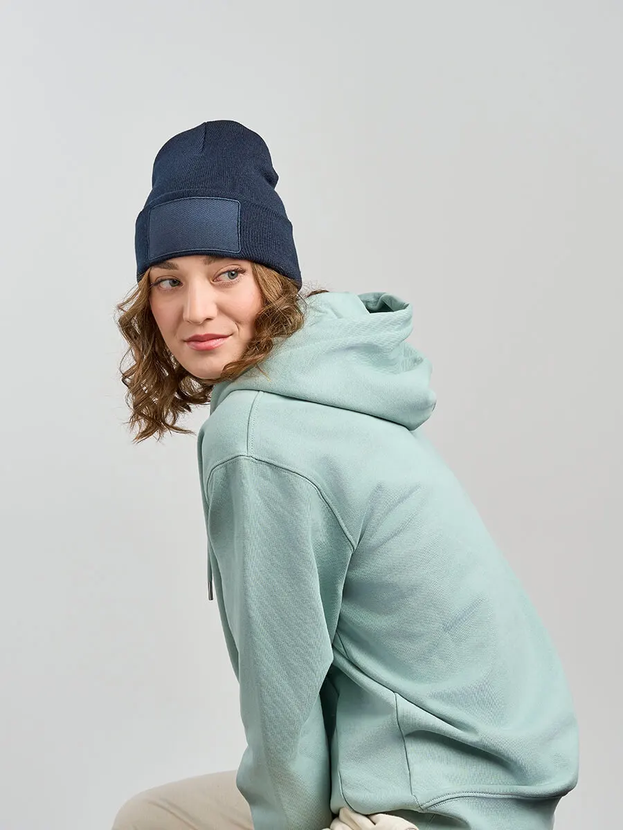 Cuffia In Maglia Con Patch Sostenibile