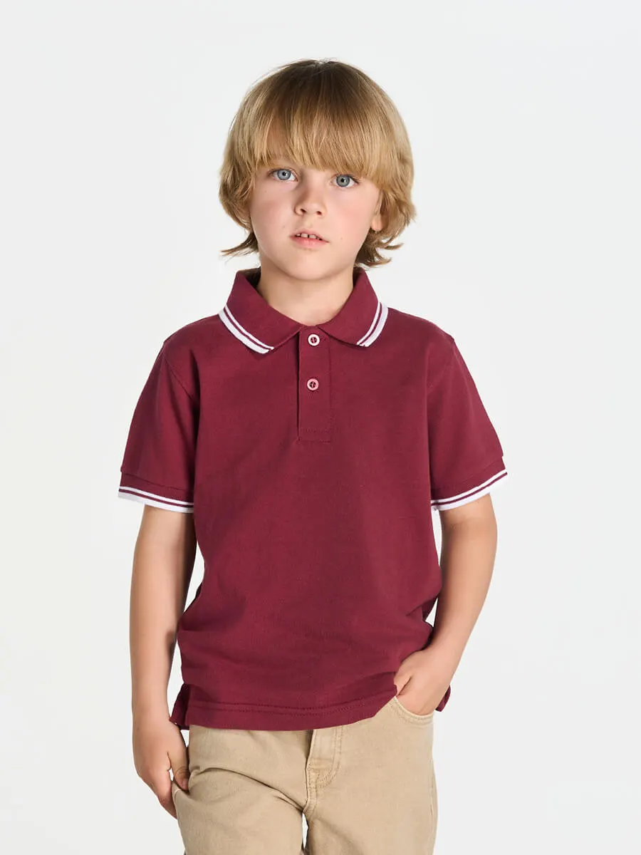 Polo Bambino Manica Corta Regular Contrast