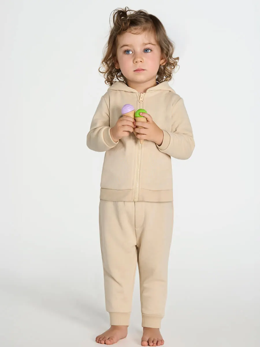 Felpa Baby Cappuccio E Zip Leggera French Terry