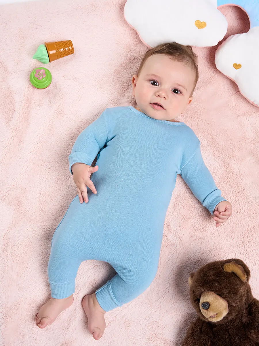 Pagliaccetto Baby Manica Lunga Felpa Leggera French Terry