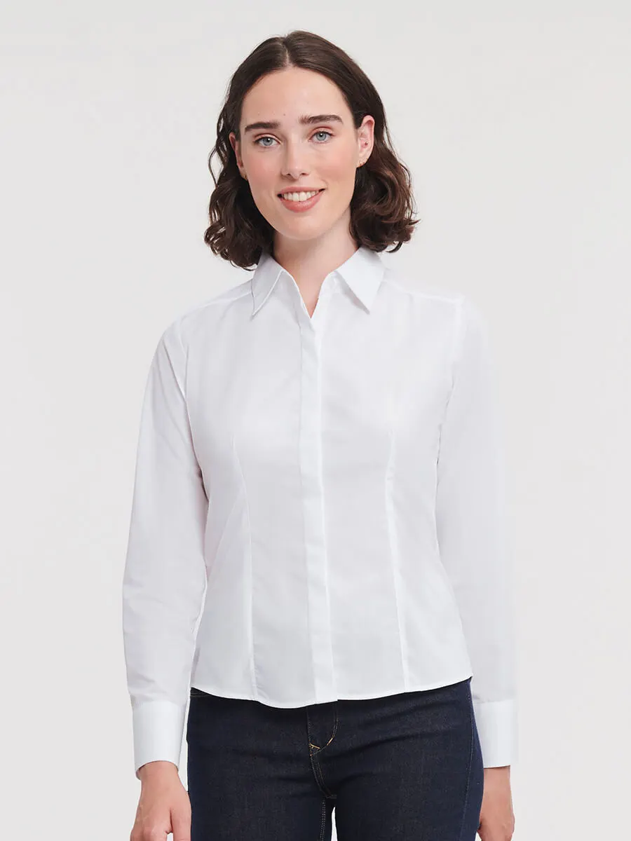 Camicia Donna Manica Lunga Popeline