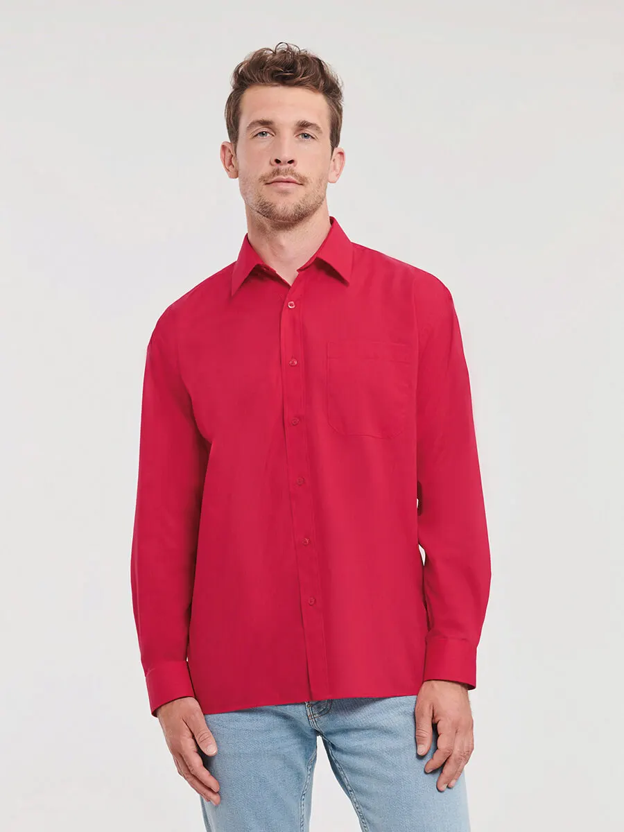 Camicia Uomo Manica Lunga Popeline