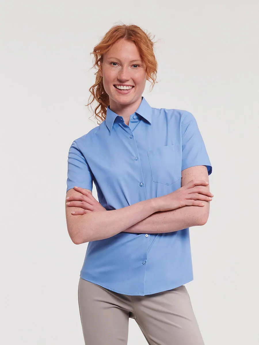 Camicia Donna Manica Corta Popeline