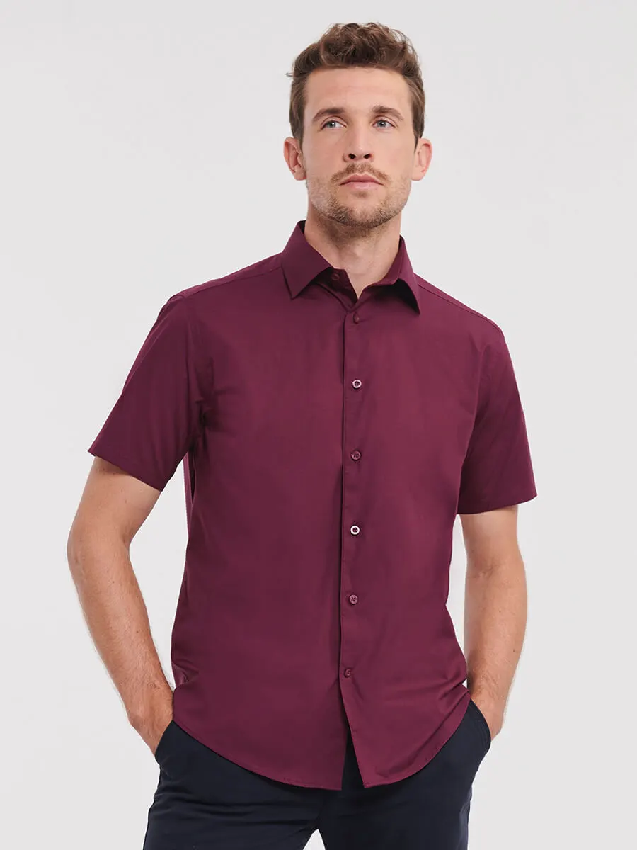Camicia Uomo Manica Corta Attillata
