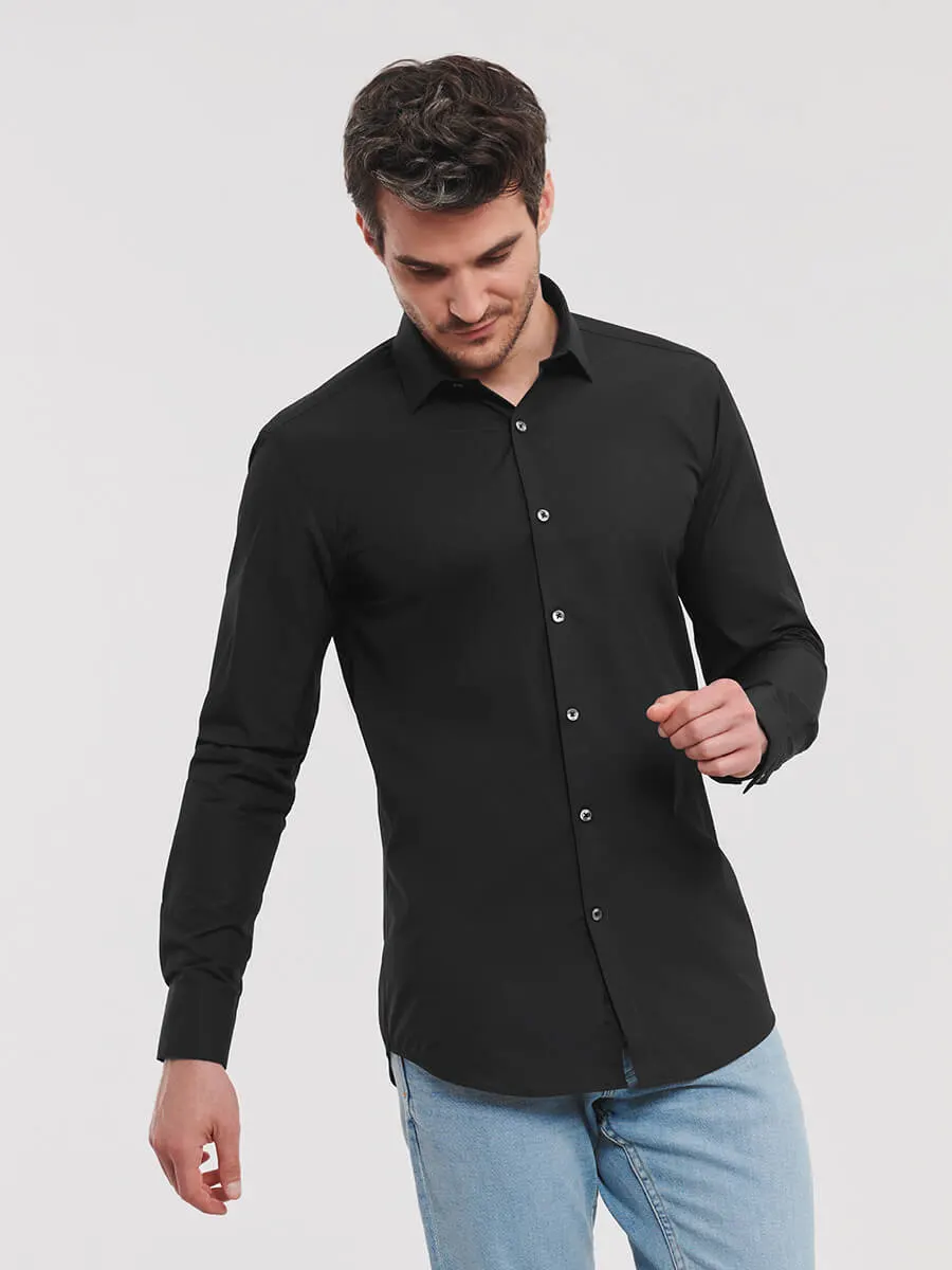 Camicia Uomo Manica Lunga Stretch