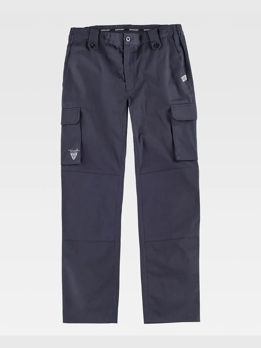 Pantalone Da Lavoro Multitasche Elasticizzato Con Rinforzi