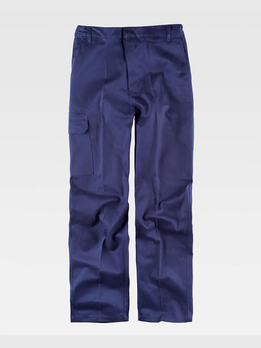 Pantalone Da Lavoro Multitasche In Cotone