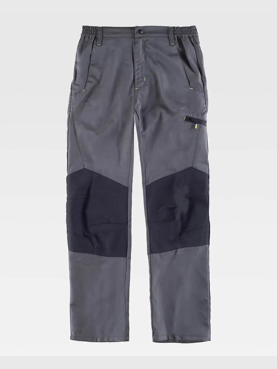 Pantalone Da Lavoro Multitasche Con Rinforzi Alle Ginocchia In Viscosa