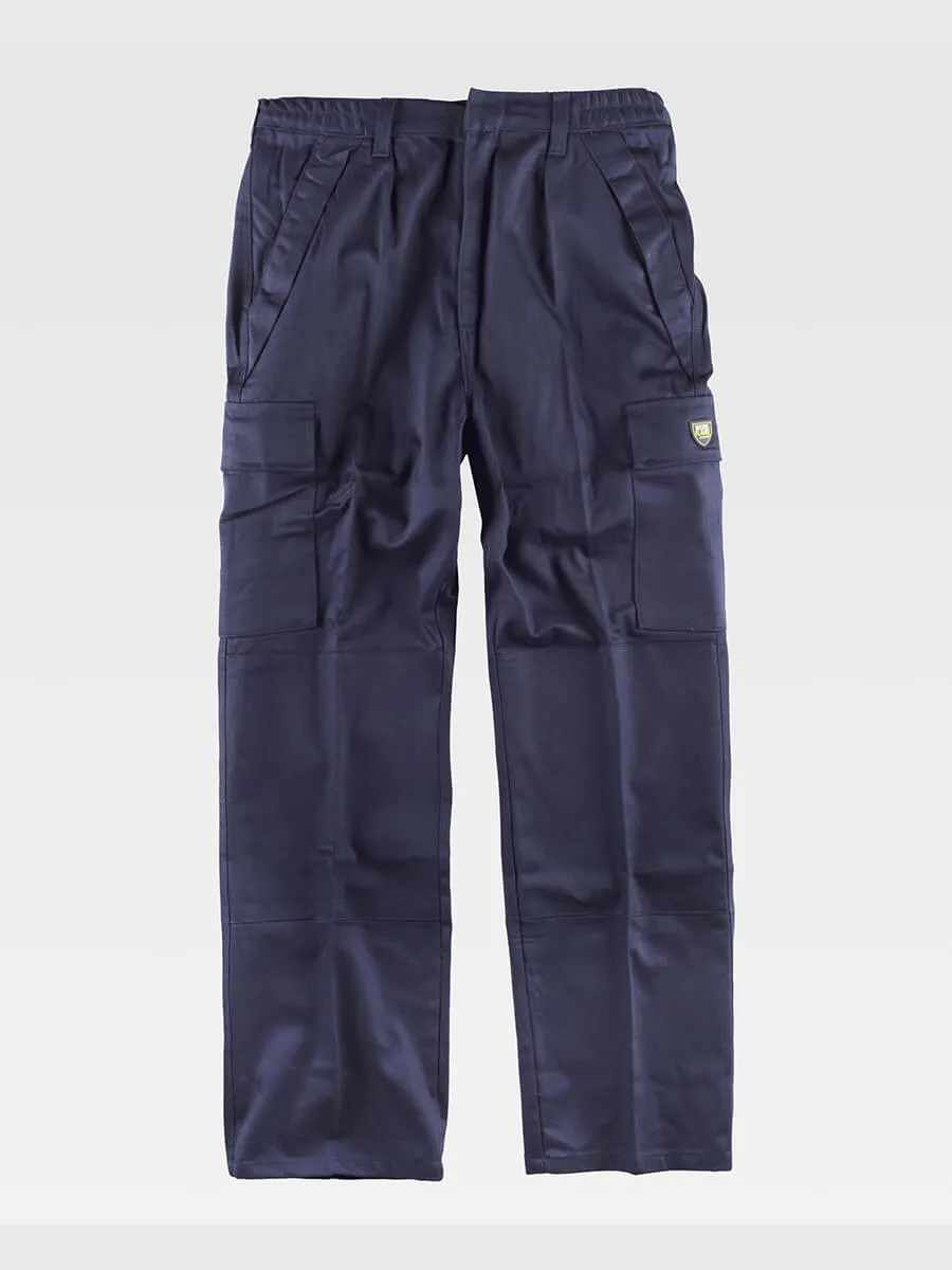Pantalone Da Lavoro Multitasche Tessuto Ignifugo Saldatira