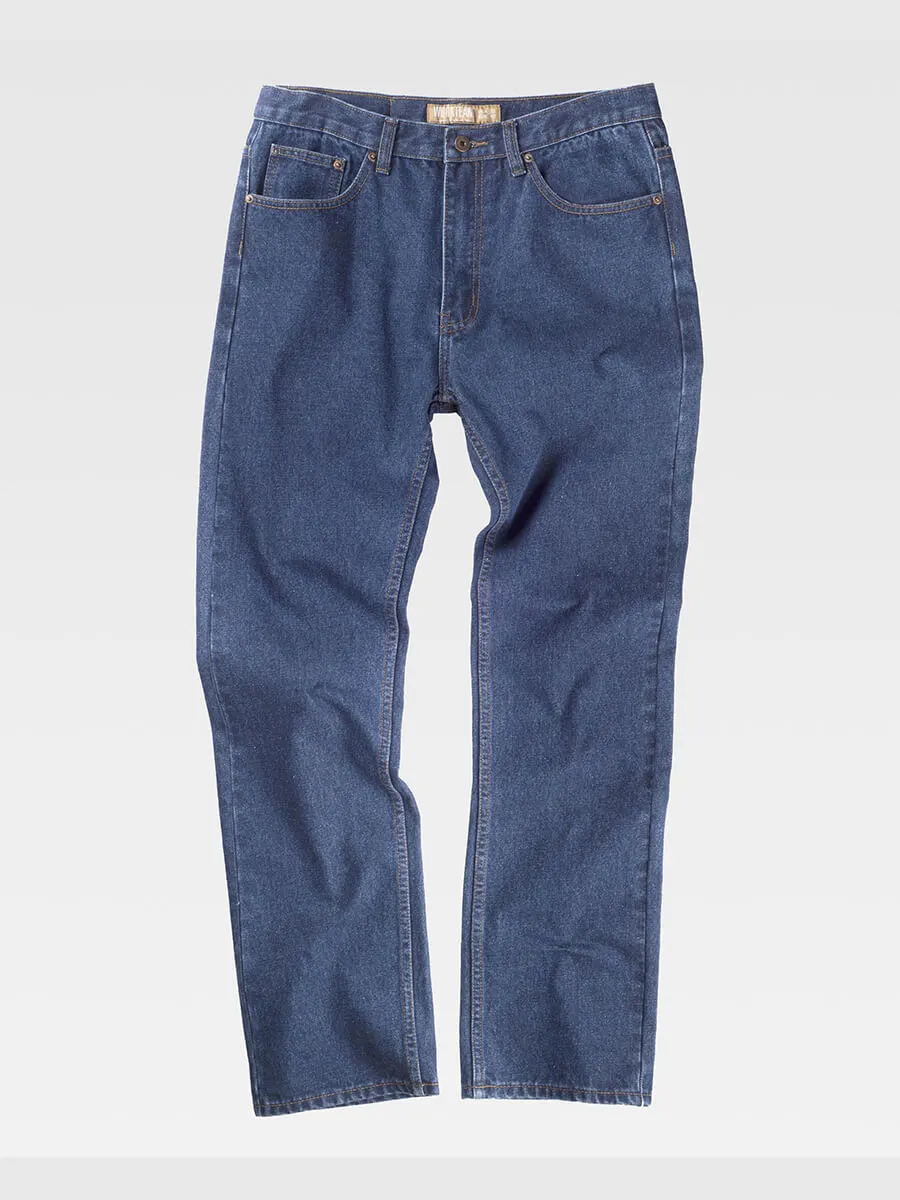 Pantalone Da Lavoro 5 Tasche Tessuto Denim