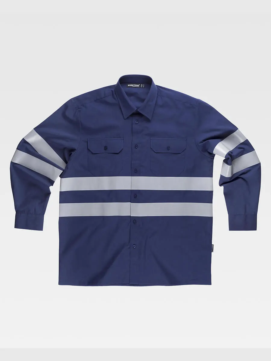 Camicia Manica Lunga Bande Rifrangenti