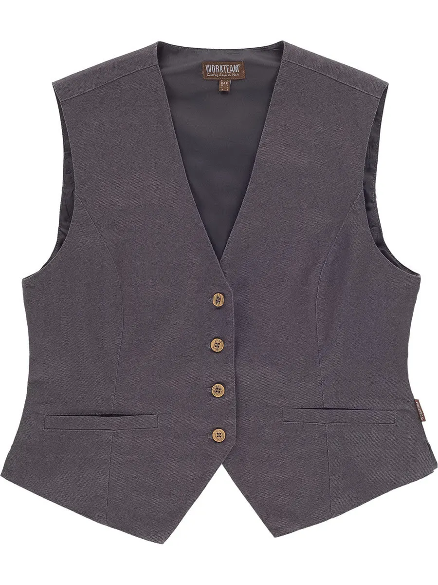Gilet Donna Tessuto Canvas