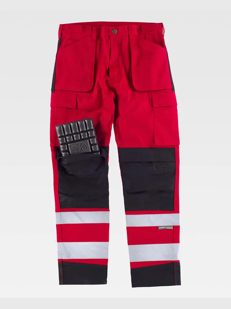 Pantalone Multitasche Bande Rifrangenti