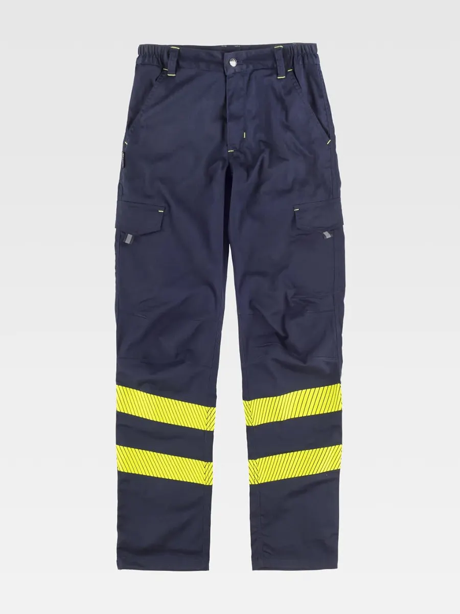 Pantalone Slim Fit Con Bande Rifrangenti