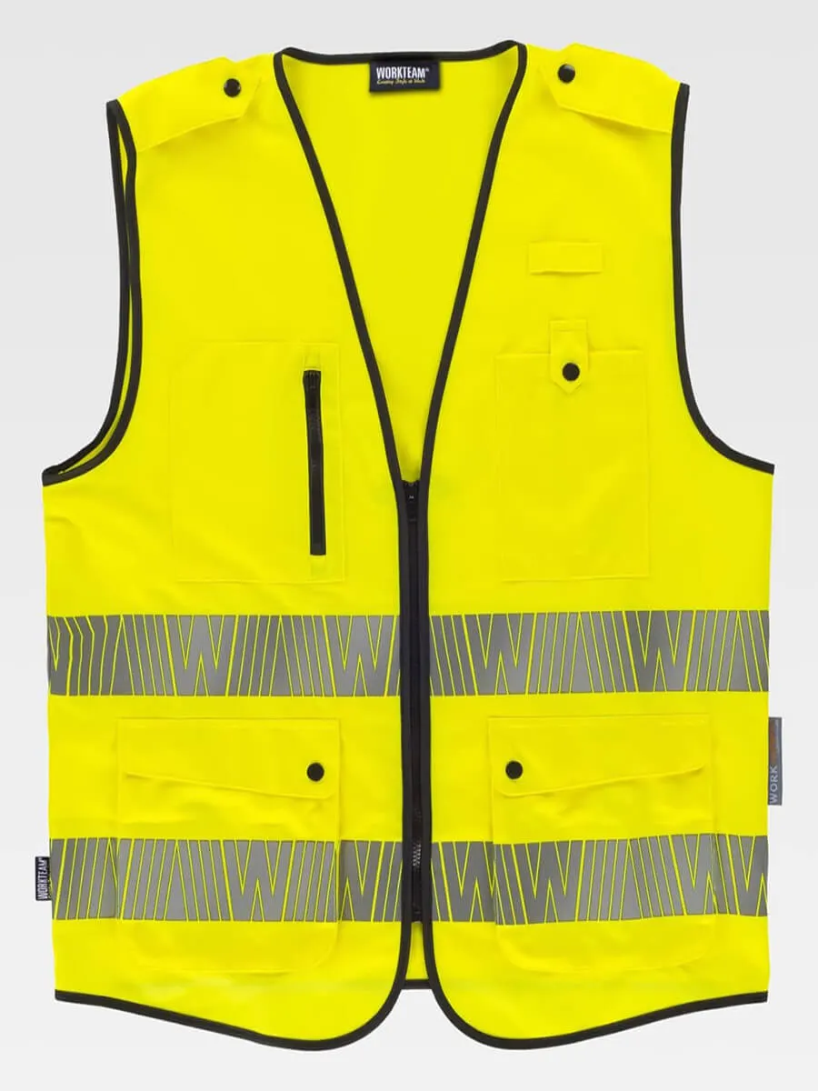 Gilet Alta Visibilita E Bande Rifrangenti Segmentate