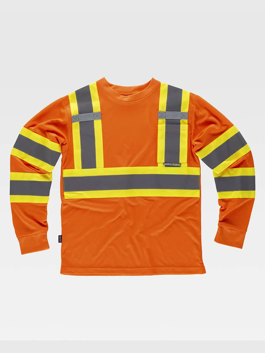 T-shirt Manica Lunga Alta Visibilita Classe 2