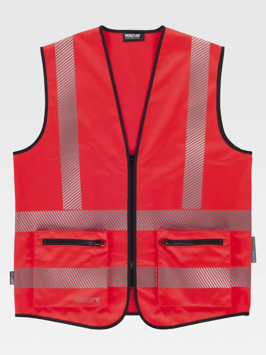 Gilet Alta Visibilita E Bande Rifrangenti Discontinue