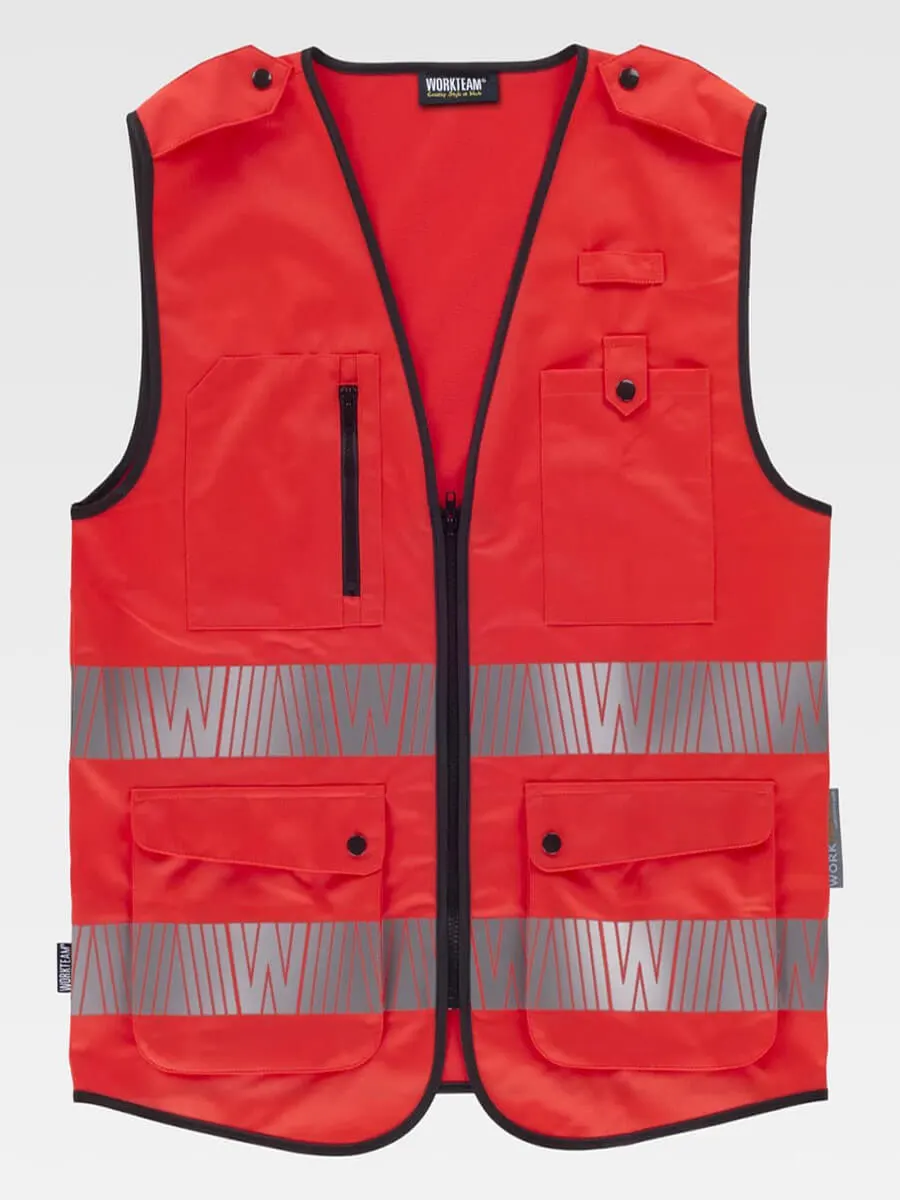 Gilet Alta Visibilita E Bande Rifrangenti Segmentate