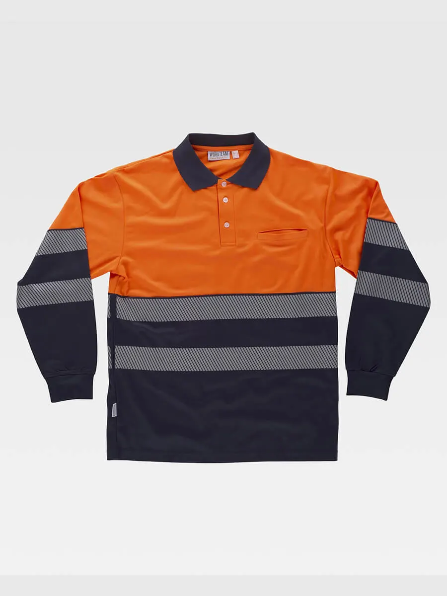 Polo Manica Lunga Alta Visibilita Classe 1