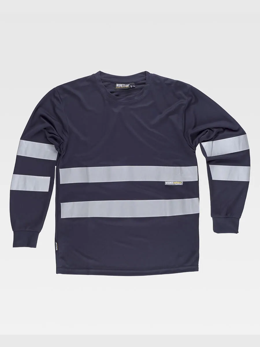 T-shirt Manica Lunga Bande Rifrangenti