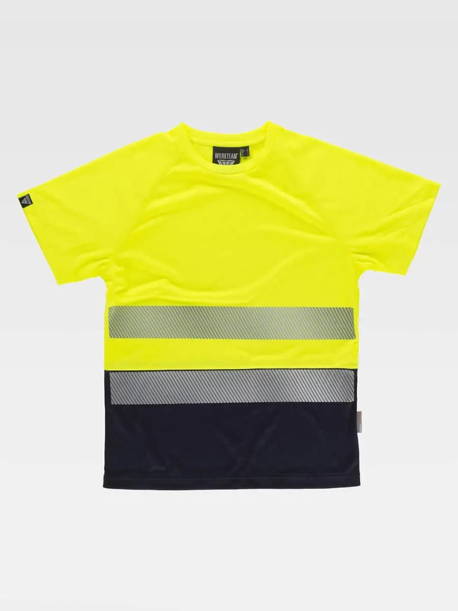 T-shirt Alta Visibilita Micropique Bicolore