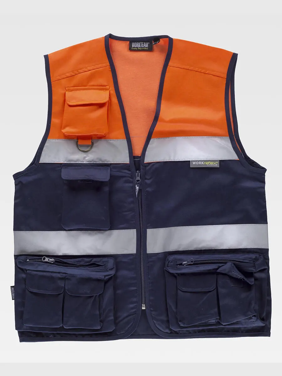 Gilet Multitasche Leggero Alta Visibilita E Bande Rifrangenti
