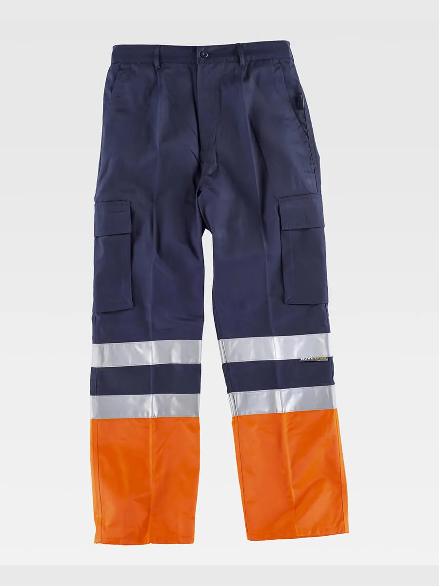 Pantalone Multitasche Alta Visibilita E Bande Rifrangenti