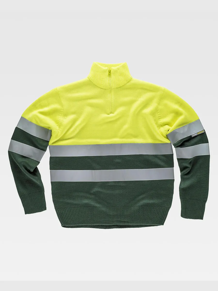 Pullover Mezza Zip Alta Visibilita Classe 1