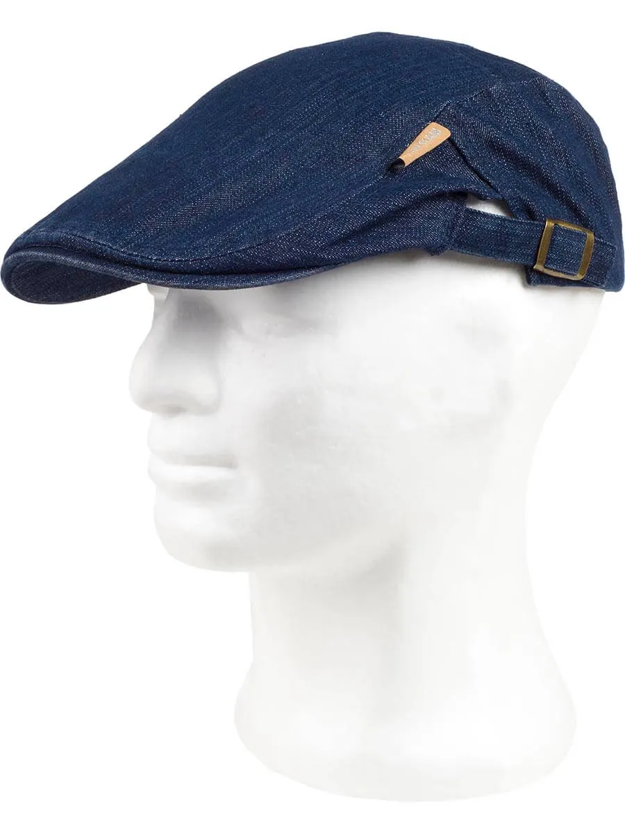 Cappello Stile Inglese Tessuto Denim