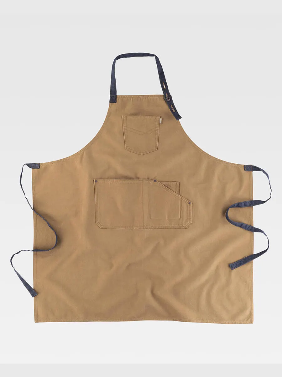 Grembiule Con Pettorina Cotone Canvas