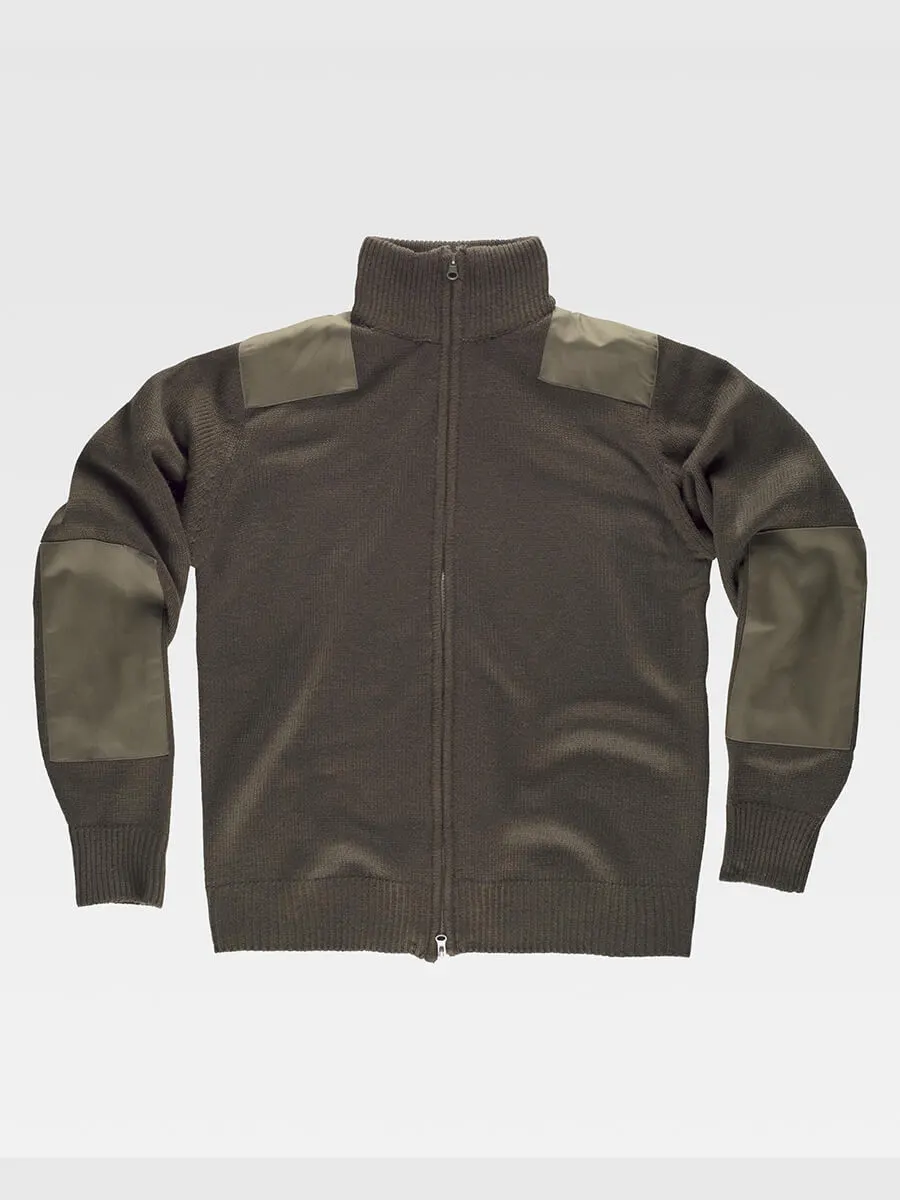Pullover Unisex Zip Intera Rinforzi In Twill