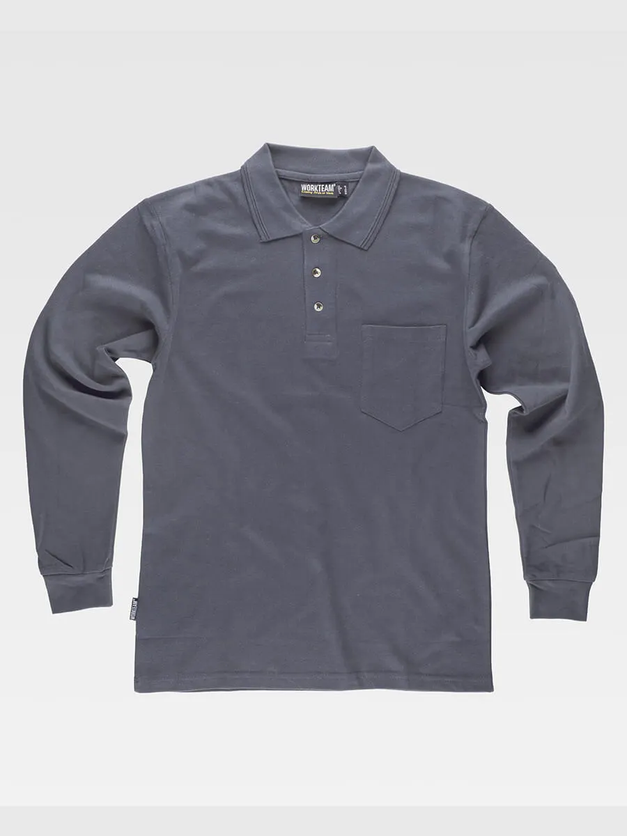 Polo Manica Lunga Con Taschino