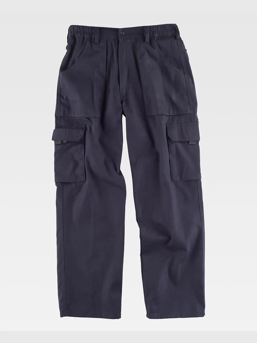 Pantalone Da Lavoro Alta Resistenza In Cotone