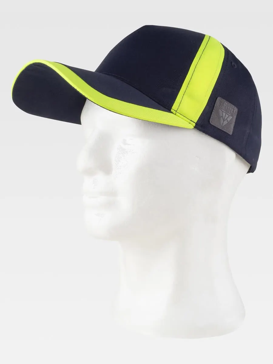 Cappello Visiera Curva 5 Pannelli Alta Visibilita'